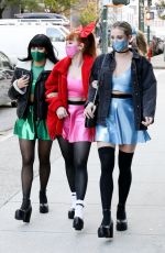 LILI REINHART, CAMILA MENDES and MADELAINE PETSH Heading to Vanessa Morgan