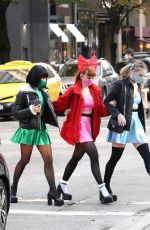 LILI REINHART, CAMILA MENDES and MADELAINE PETSH Heading to Vanessa Morgan