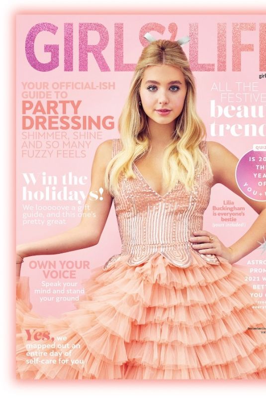 LILIA BUCKINGHAM on the Cover of Girls’ Life Magazine, December/January 2020/21