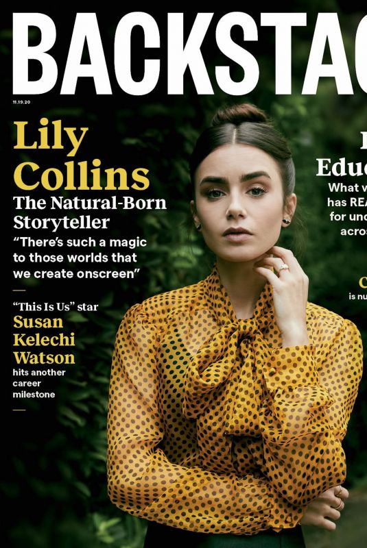 LILY COLLINS in Backstage Magazine, November 2020