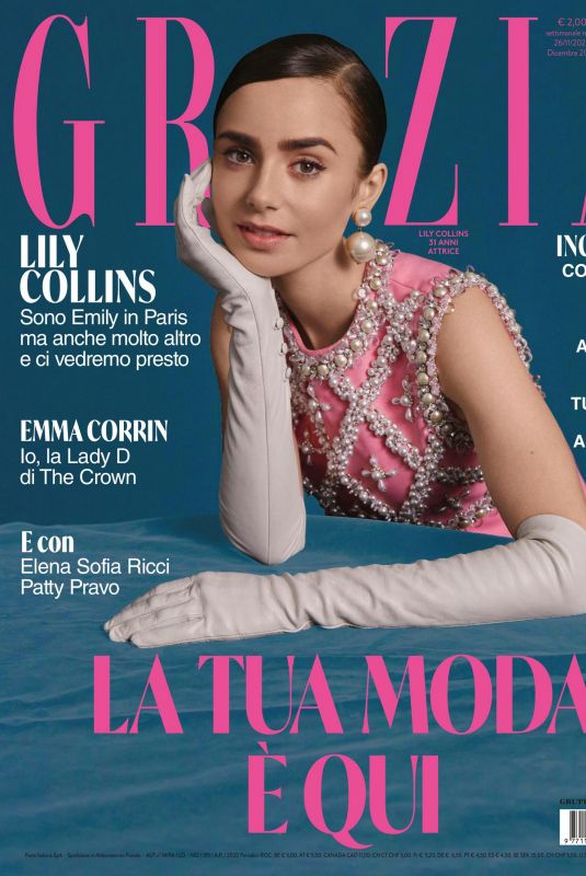 LILY COLLINS in Grazia Magazine, Italy December 2020