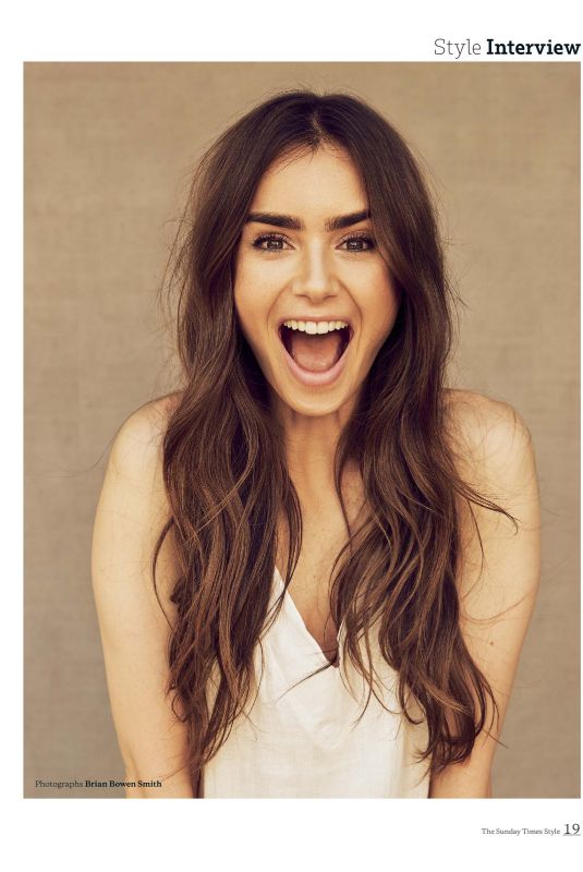 LILY COLLINS in Sunday Times Style, October 2020