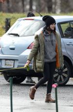 LUCY HALE Out with Her Dog in New York 11/26/2020