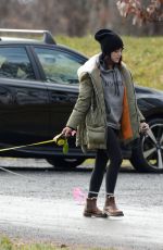 LUCY HALE Out with Her Dog in New York 11/26/2020