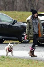 LUCY HALE Out with Her Dog in New York 11/26/2020