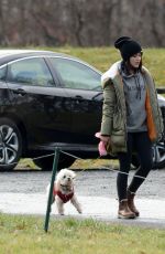 LUCY HALE Out with Her Dog in New York 11/26/2020