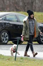 LUCY HALE Out with Her Dog in New York 11/26/2020