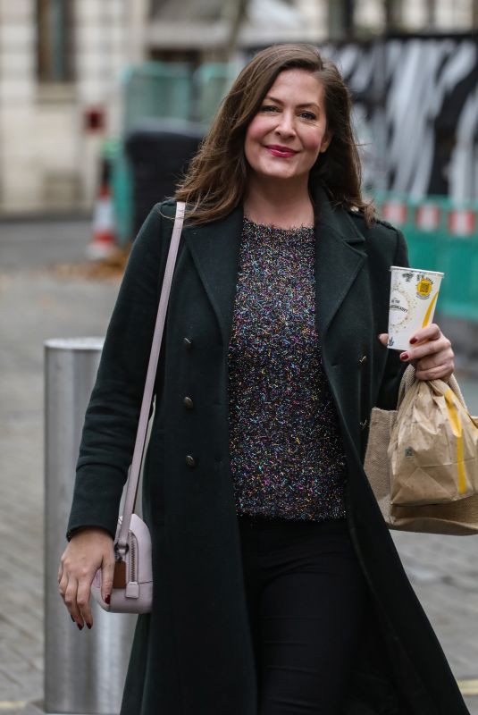 LUCY HOROBIN Arrives at Global Radio in London 11/20/2020