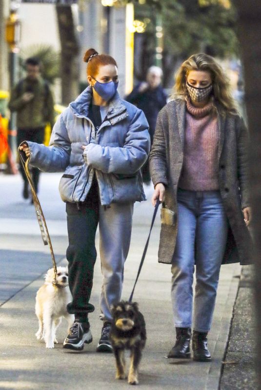 MADELAINE PETSCH and LILY REINHART Out with Their Dogs in Vancouver 11/09/2020