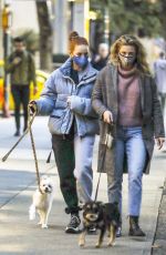 MADELAINE PETSCH and LILY REINHART Out with Their Dogs in Vancouver 11/09/2020