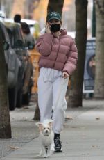 MADELAINE PETSCH Ou with Her Dog in Vancouver 11/11/2020