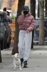 MADELAINE PETSCH Ou with Her Dog in Vancouver 11/11/2020