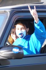 MADISON BEER Drives on Biden’s Victory Parade in West Hollywood 11/07/2020