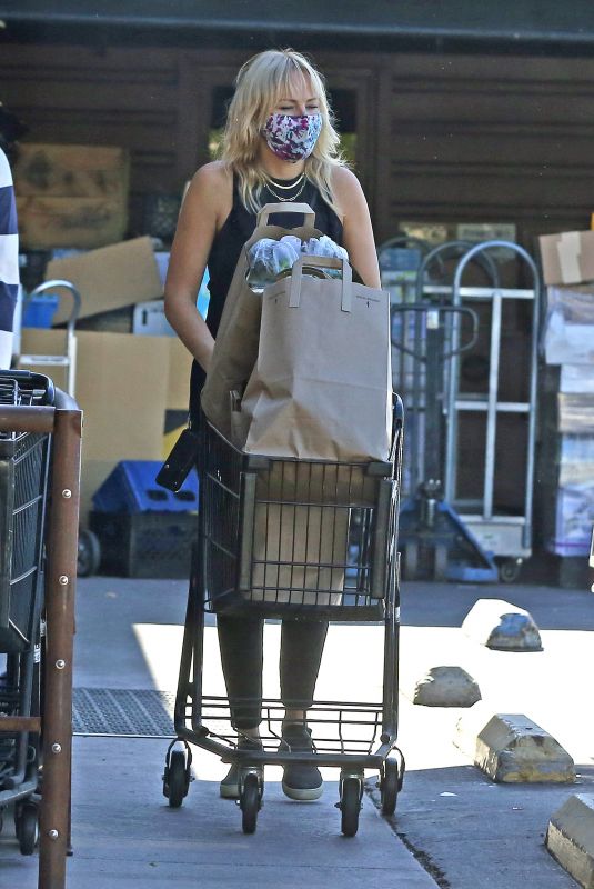 MALIN AKERMAN Out Shopping in Los Feliz 11/17/2020