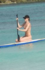 MARTHA HUNT in Bikini Paddleboarding in Tulum 11/12/2020