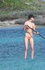 MARTHA HUNT in Bikini Paddleboarding in Tulum 11/12/2020