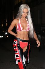 MAURA HIGGIN Arrives at Mnky Hse Halloween Party 10/31/2020