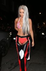 MAURA HIGGIN Arrives at Mnky Hse Halloween Party 10/31/2020