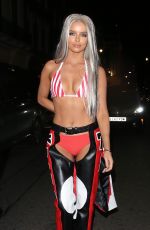 MAURA HIGGIN Arrives at Mnky Hse Halloween Party 10/31/2020