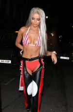 MAURA HIGGIN Arrives at Mnky Hse Halloween Party 10/31/2020