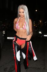 MAURA HIGGIN Arrives at Mnky Hse Halloween Party 10/31/2020