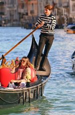 MELANIE SYKES and Riccardo Simionato Out Kissing in Venice 11/18/2020
