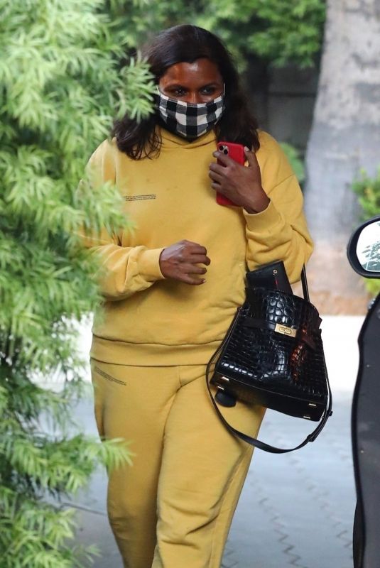 MINDY KALING Leaves Sunset Tower Hotel in West Hollywood 11/05/2020