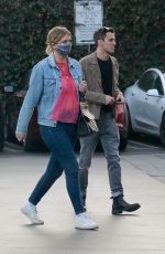 MISCHA BARTON and Gian Marco Flamini at Tomato Pie Pizza Joint in Los Angeles 11/20/2020