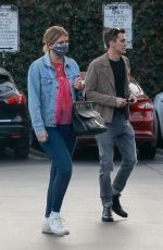 MISCHA BARTON and Gian Marco Flamini at Tomato Pie Pizza Joint in Los Angeles 11/20/2020