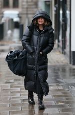 MYLEENE KLASS in a Warm Coat Arrives at Smooth Radio in London 11/20/2020