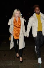 NICOLA ADAMS and ELLA BAIG Out for Dinner in Mayfair 11/04/2020