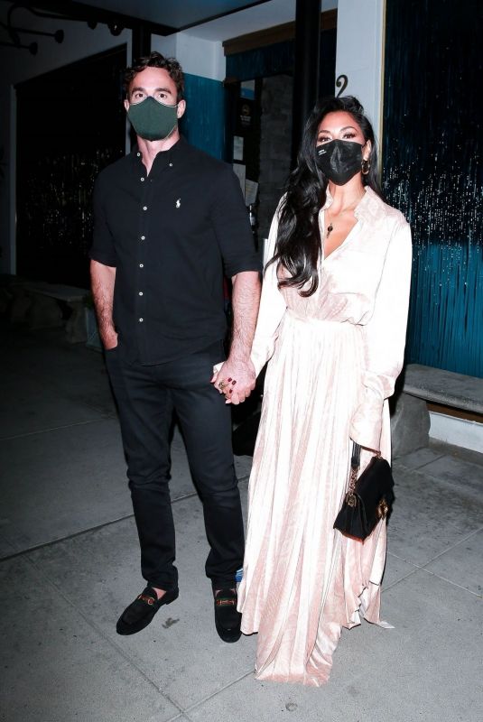 NICOLE SCHERZINGER and Thom Evans Out in Beverly Hills 11/06/2020
