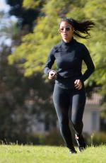 NICOLE SCHERZINGER and Thom Evans Workout at a Park in Los Angeles 11/15/2020