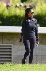 NICOLE SCHERZINGER and Thom Evans Workout at a Park in Los Angeles 11/15/2020