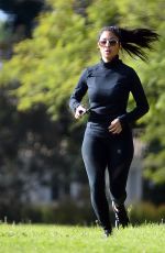 NICOLE SCHERZINGER and Thom Evans Workout at a Park in Los Angeles 11/15/2020