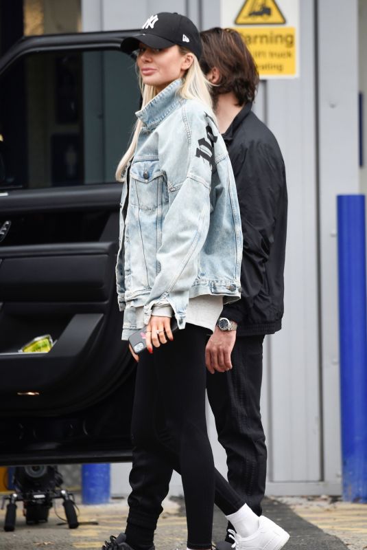 OLIVIA ATTWOOD on the Set of Olivia Meets Her Match in Manchester 11/08/2020