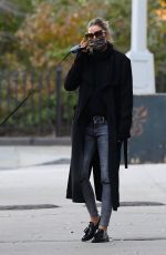 OLIVIA PALERMO in Ripped Denim Out with Mr. Butler in New York 11/10/2020