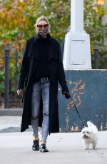 OLIVIA PALERMO in Ripped Denim Out with Mr. Butler in New York 11/10/2020
