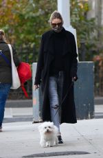 OLIVIA PALERMO in Ripped Denim Out with Mr. Butler in New York 11/10/2020