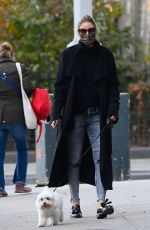 OLIVIA PALERMO in Ripped Denim Out with Mr. Butler in New York 11/10/2020