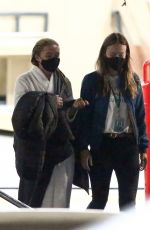 OLIVIA WILDE and FLORENCE PUGH on the Set of Don