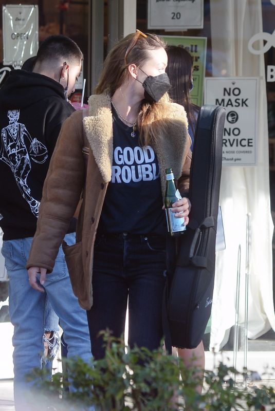 OLIVIA WILDE at a Guitar Store in Los Angeles 11/27/2020