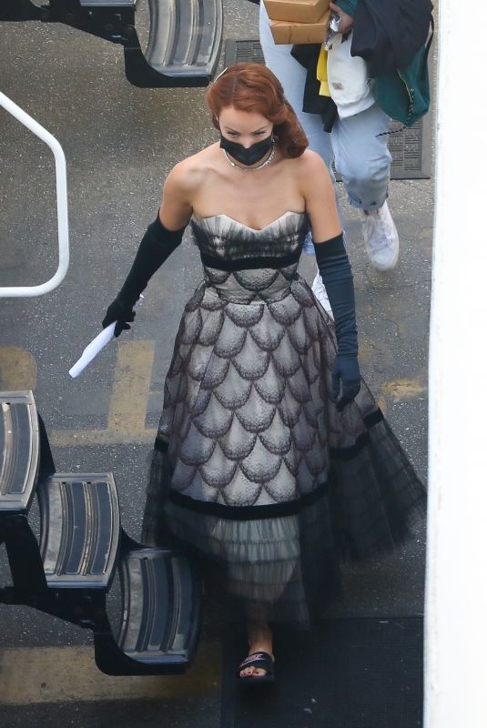 OLIVIA WILDE on the Set of Don