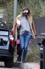 OLIVIA WILDE Visit Her Horse in Los Angeles 11/14/2020