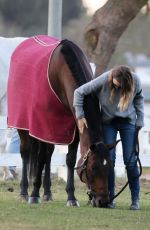 OLIVIA WILDE Visit Her Horse in Los Angeles 11/14/2020