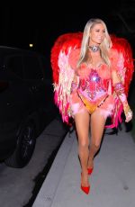 PARIS HILTON Heading to a Halloween Party in Los Angeles 10/30/2020