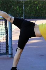 PHOEBE PRICE at a Tennis Court in Los Anegeles 11/12/2020