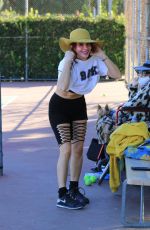 PHOEBE PRICE at a Tennis Court in Los Anegeles 11/12/2020