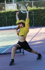 PHOEBE PRICE at a Tennis Court in Los Anegeles 11/12/2020