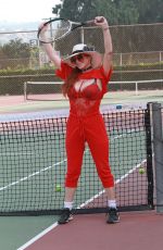 PHOEBE PRICE at a Tennis Courts in Los Angeles 11/13/2020